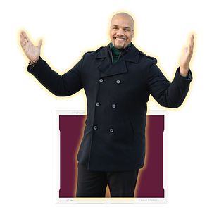 A.B. Ridgeway with his hands up