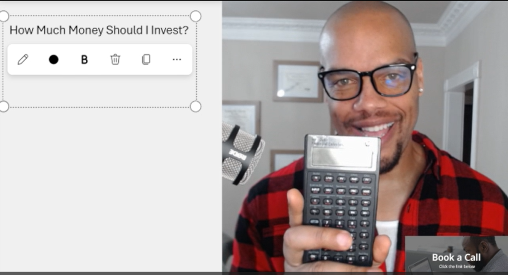 A.B. Ridgeway holding a calculator